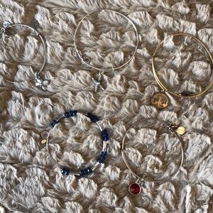 5 Alex and Ani bracelets